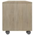 Miniatyrbilde 4 av 6: vidaXL TV-benk med hjul sonoma eik 90x35x35 cm sponplate