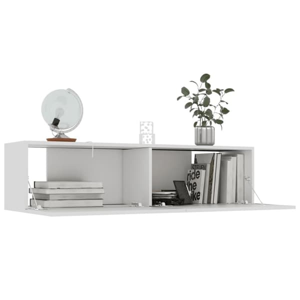 vidaXL TV-bänk vit 120x30x30 cm konstruerat trä
