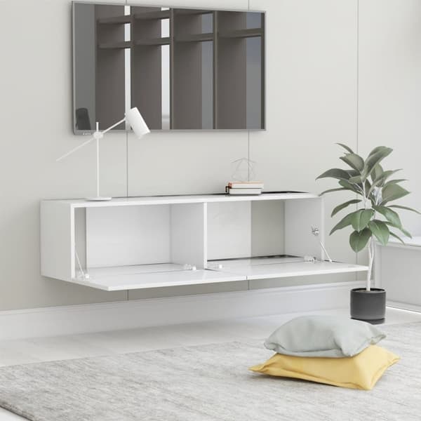 vidaXL TV-bänk vit 120x30x30 cm konstruerat trä