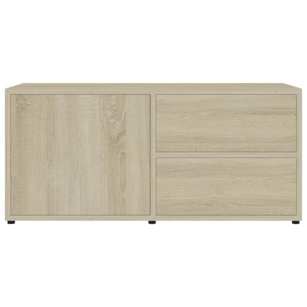 vidaXL TV-benk sonoma eik 80x34x36 cm konstruert tre