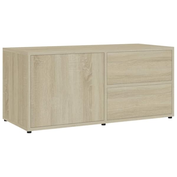 vidaXL Tv-bänk sonoma-ek 80x34x36 cm konstruerat trä