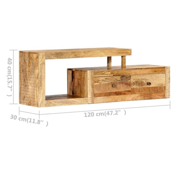 vidaXL TV-bänk 120x30x40 cm massivt mangoträ