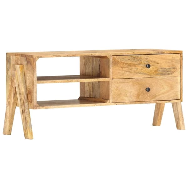 vidaXL TV-benk 97x35x47 cm heltre mango