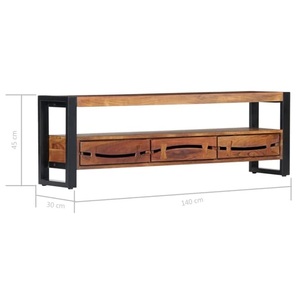 vidaXL TV-benk 140x30x45 cm heltre akasie