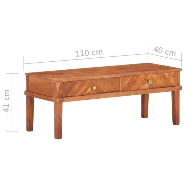 vidaXL TV-bänk 110x40x41 cm massivt akaciaträ