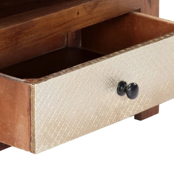 vidaXL TV-bänk 90x30x40 cm massivt sheshamträ