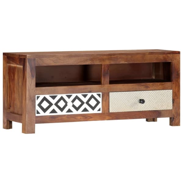 vidaXL TV-bänk 90x30x40 cm massivt sheshamträ