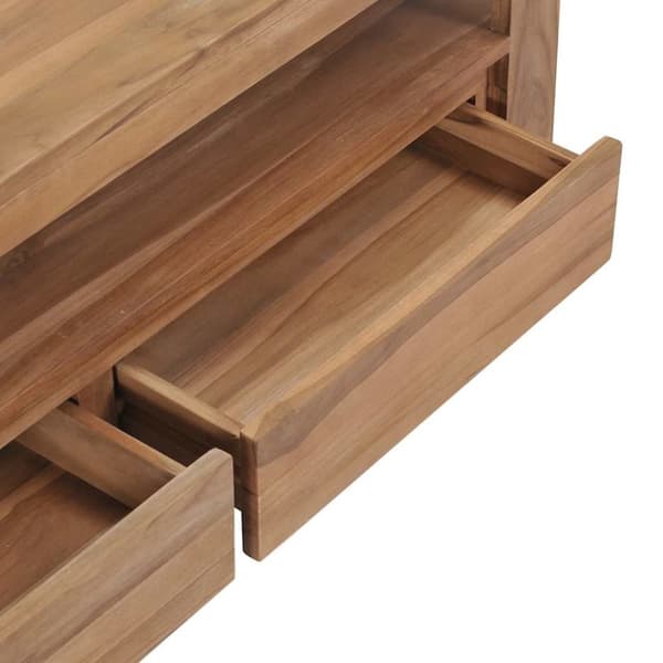 vidaXL TV-bänk 120x30x40 cm massiv teak