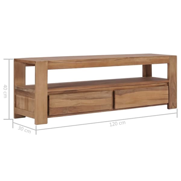 vidaXL TV-bänk 120x30x40 cm massiv teak