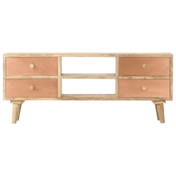 vidaXL TV-bänk 110x30x45 cm massivt mangoträ