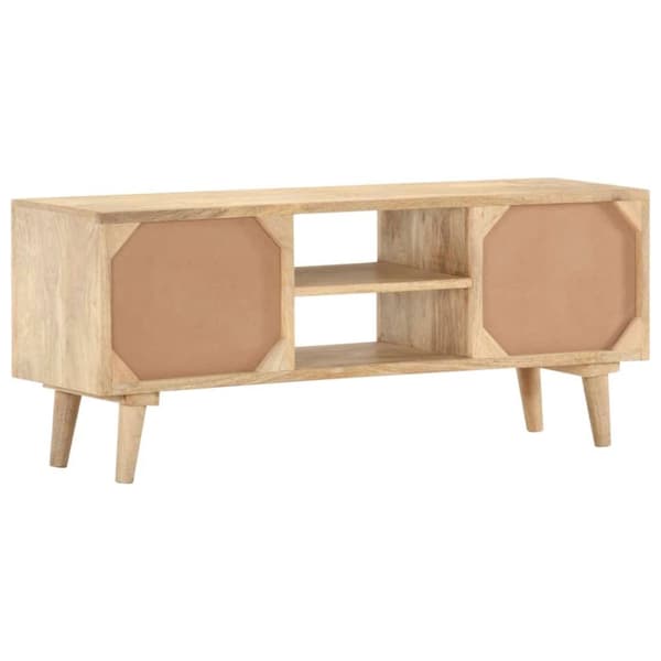 vidaXL TV-bänk 110x30x45 cm massivt mangoträ