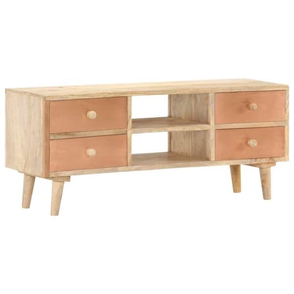 vidaXL TV-bänk 110x30x45 cm massivt mangoträ