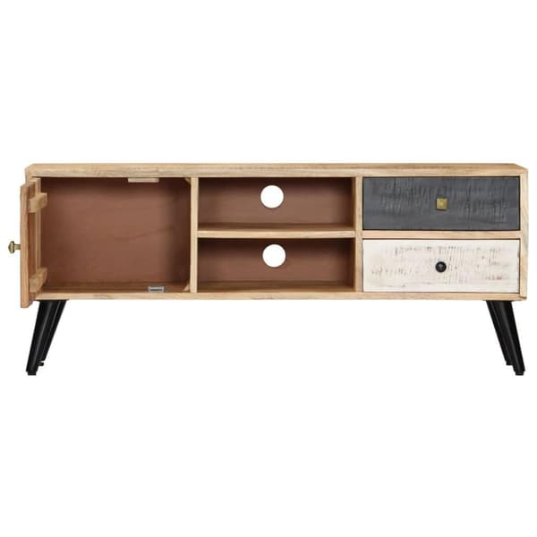 vidaXL TV-benk 115x30x47 cm heltre mango