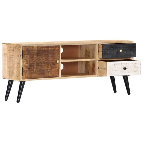 vidaXL TV-benk 115x30x47 cm heltre mango
