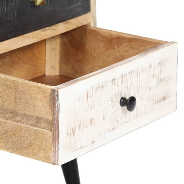 vidaXL TV-benk 115x30x47 cm heltre mango