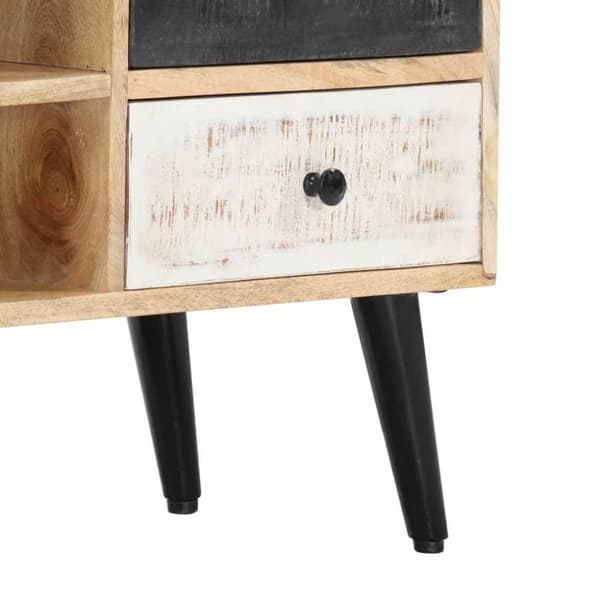 vidaXL TV-benk 115x30x47 cm heltre mango