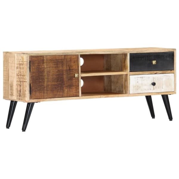 vidaXL TV-benk 115x30x47 cm heltre mango