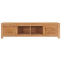 Miniatyrbillede 3 af 8: vidaXL tv-bord 135x30x35 cm massivt teaktræ