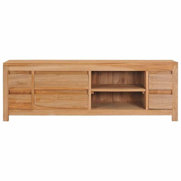 vidaXL tv-bord 120x30x40 cm massivt teaktræ