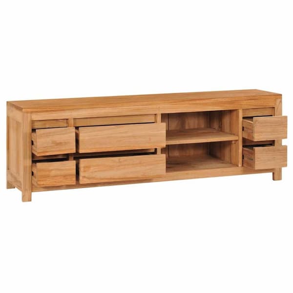 vidaXL TV-bänk 120x30x40 cm massiv teak
