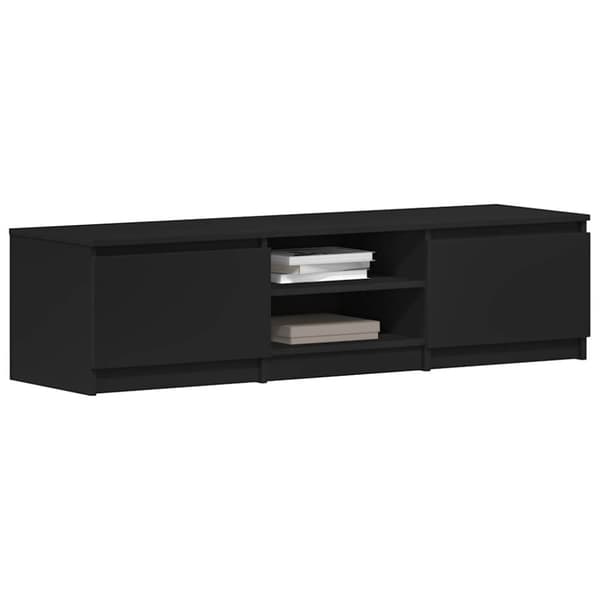 vidaXL Tv-bänk svart 140x40x35,5 cm konstruerat trä