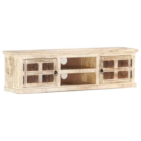 vidaXL TV-bänk 130x30x36 cm massivt mangoträ