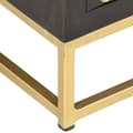 Miniatyrbillede 6 af 10: vidaXL tv-skab 120x30x40 cm massivt mangotræ sort og guldfarvet