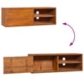 Miniatyrbild 7 av 11: vidaXL Väggmonterad TV-bänk 90x30x30 cm massiv teak