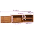 Miniatyrbild 11 av 11: vidaXL Väggmonterad TV-bänk 90x30x30 cm massiv teak
