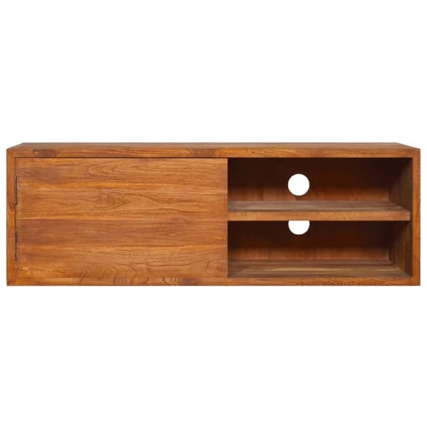 vidaXL væghængt tv-skab 90x30x30 cm massivt teaktræ