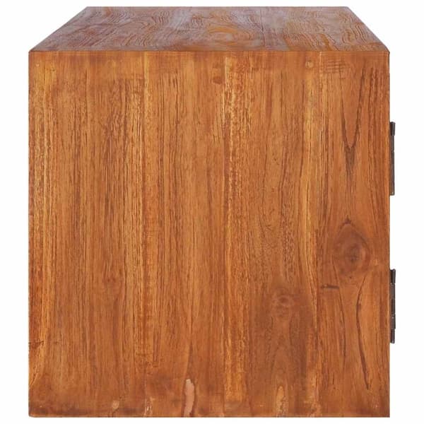 vidaXL væghængt tv-skab 90x30x30 cm massivt teaktræ