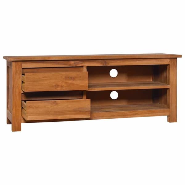 vidaXL tv-skab 100x30x40 cm massivt teaktræ