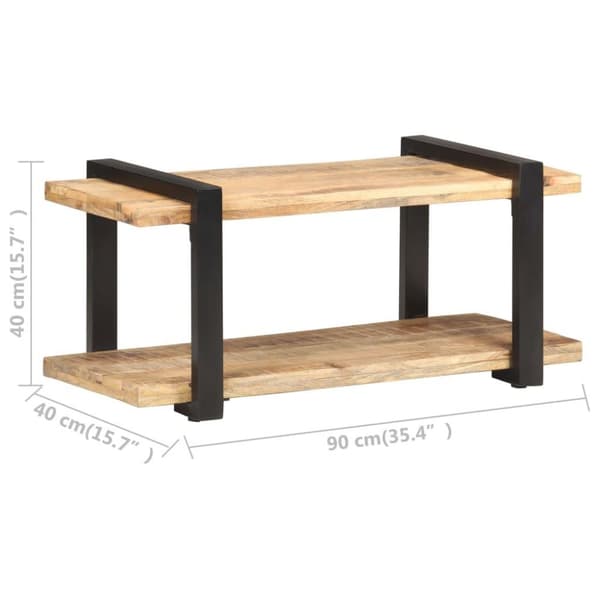 vidaXL TV-bänk 90x40x40 cm grovt mangoträ