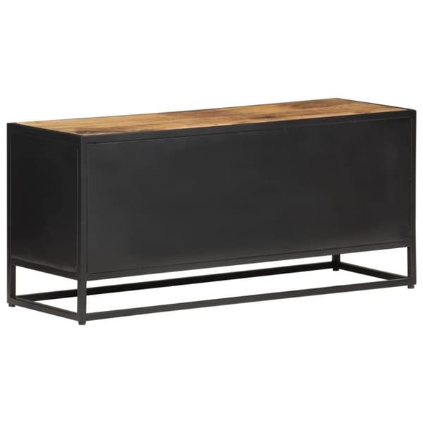vidaXL TV-benk 90x30x40 cm grovt mangotre med naturlig stokk
