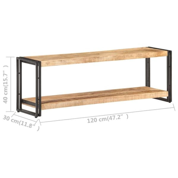 vidaXL TV-benk 120x30x40 cm grovt mangotre