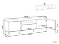Miniatyrbillede 3 af 10: TV-bord sort med let træspånplade metalben til TV op til 70'' med skuffeopbevaringsfunktion