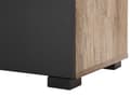 Miniatyrbillede 8 af 9: TV-Stander Lyst Træ Sort spånplade til 68'' TV-hylder Låger Kabelstyringshuller Moderne Design