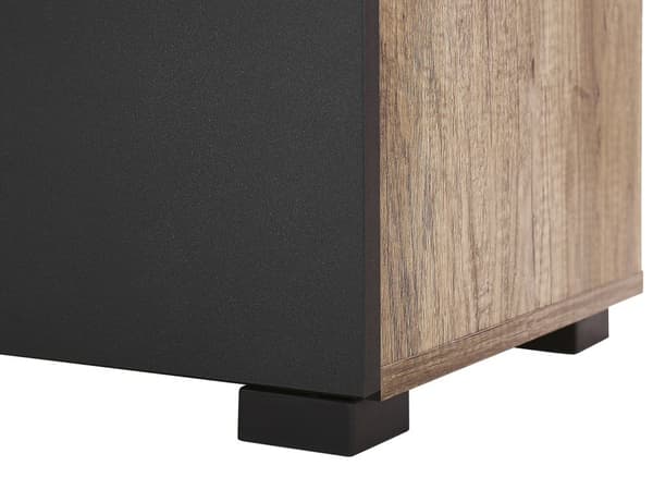 TV-Stander Lyst Træ Sort spånplade til 68'' TV-hylder Låger Kabelstyringshuller Moderne Design