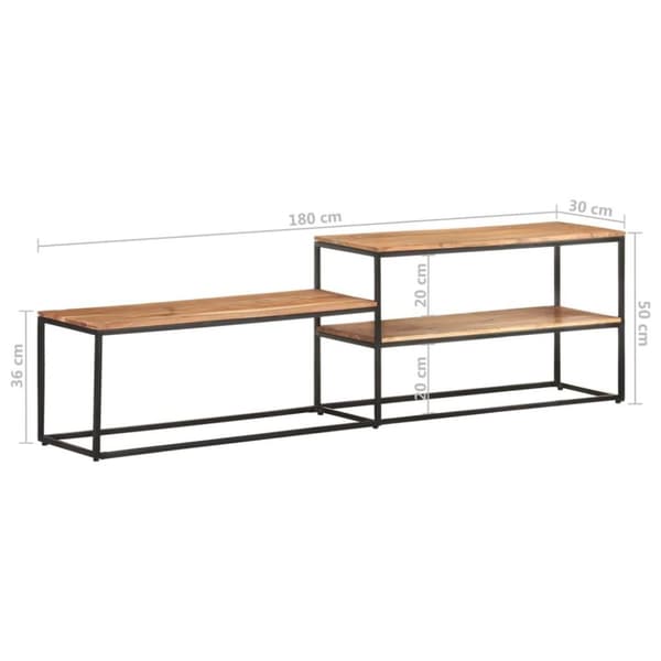 vidaXL TV-benk 180x30x50 cm heltre akasie