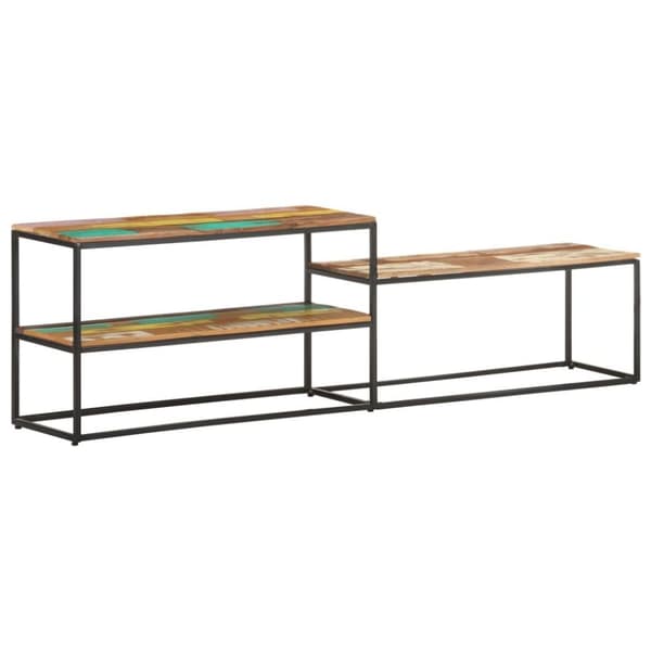 vidaXL TV-benk 180x30x50 cm gjennvunnet heltre