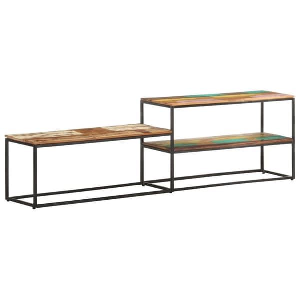 vidaXL TV-benk 180x30x50 cm gjennvunnet heltre