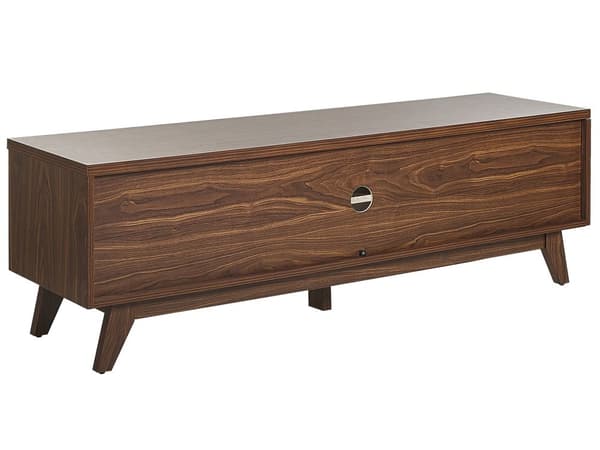 TV-taso tumma puu 45 x 40 x 140 cm MDF-levyä kaapeilla ja hyllyillä retro-tyyli