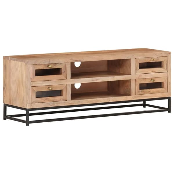 vidaXL TV-bänk 110x30x40 cm massiv akacia