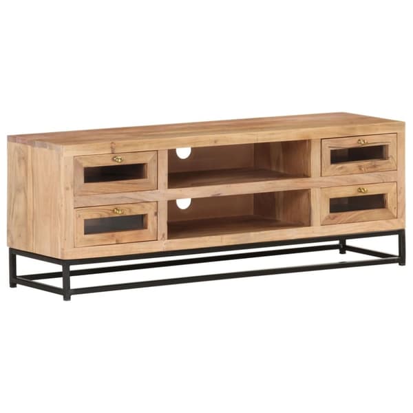 vidaXL TV-bänk 110x30x40 cm massiv akacia