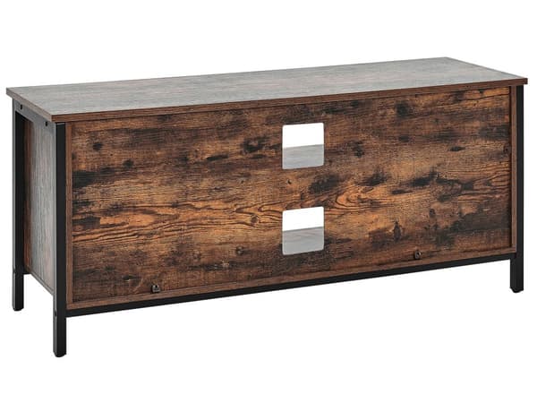 TV-taso tumma puu/ruskea metalli runko 110 x 50 x 40 cm 2 ovea industriaalinen tyyli