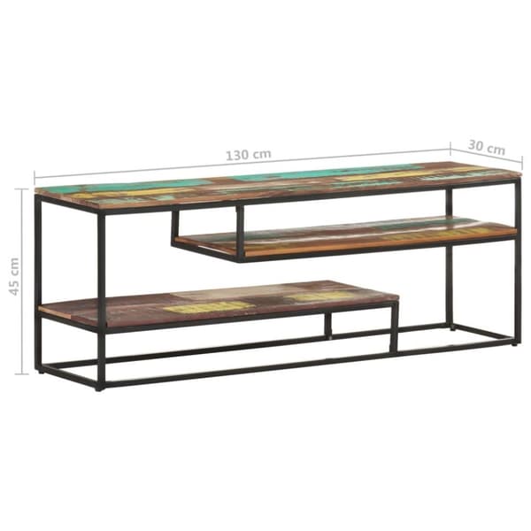 vidaXL TV-taso 130x30x45 cm kierrätetty täyspuu