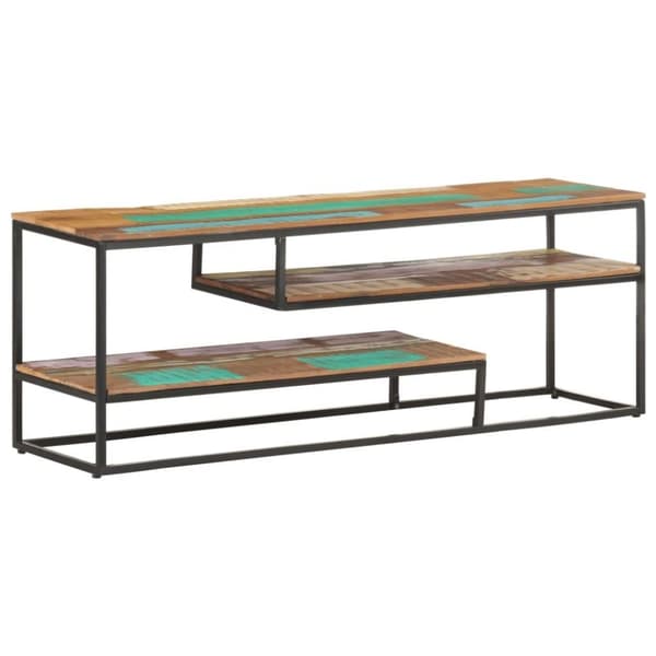 vidaXL TV-taso 130x30x45 cm kierrätetty täyspuu