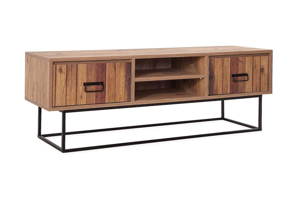 WARTA Tv-bänk 140 cm Panel Trä/Svart