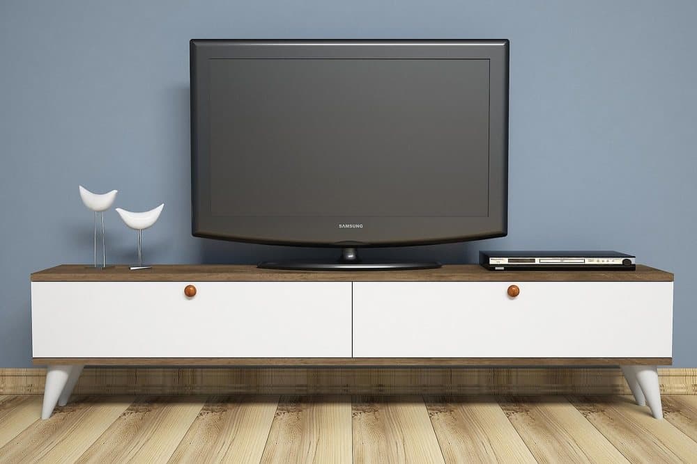 TALERYD TV-Bänk 160 cm Vit/Brun