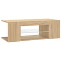 Miniatyrbilde 3 av 11: vidaXL TV-benk med LED-lys sonoma eik 90x39x30 cm